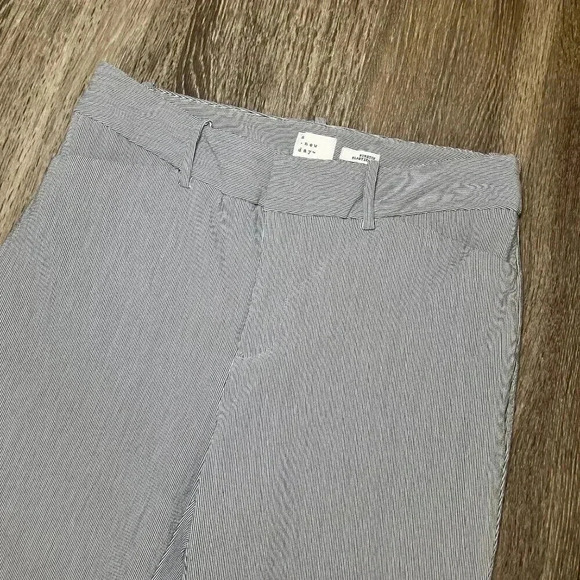 Womens a new day Grey Stripe Dress Pants - 6 - Picture 2 of 7